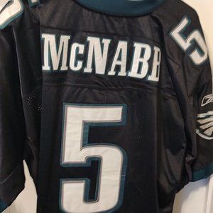 Vintage Reebok NFL Philadelphia Eagles #5 Donovan MCNABB Black Jersey Sz 52